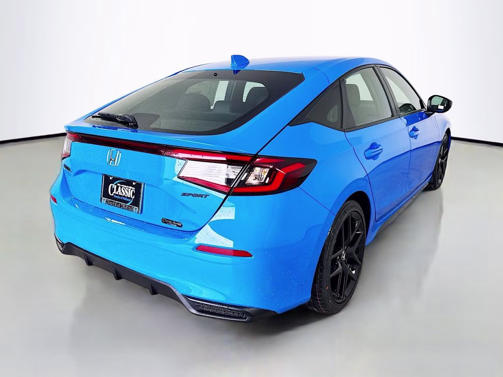 2026 Boost Blue Pearl Honda Civic Sport FWD Hatchback