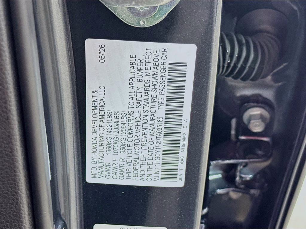 2026 Meteorite Gray Metallic Honda Accord LX FWD Sedan