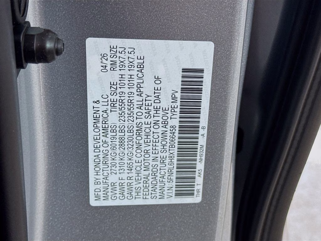 2026 Solar Silver Metallic Honda Odyssey Touring FWD Van