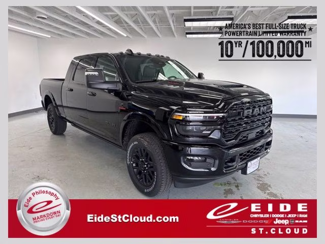 2026 Diamond Black Crystal Pearlcoat Ram 3500 Limited Night Edition 4X4 Truck