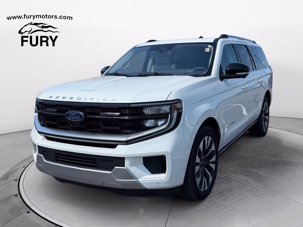 2025 Star White Metallic Tri-Coat Ford Expedition Max Platinum w/Drivers Package 4X4 SUV