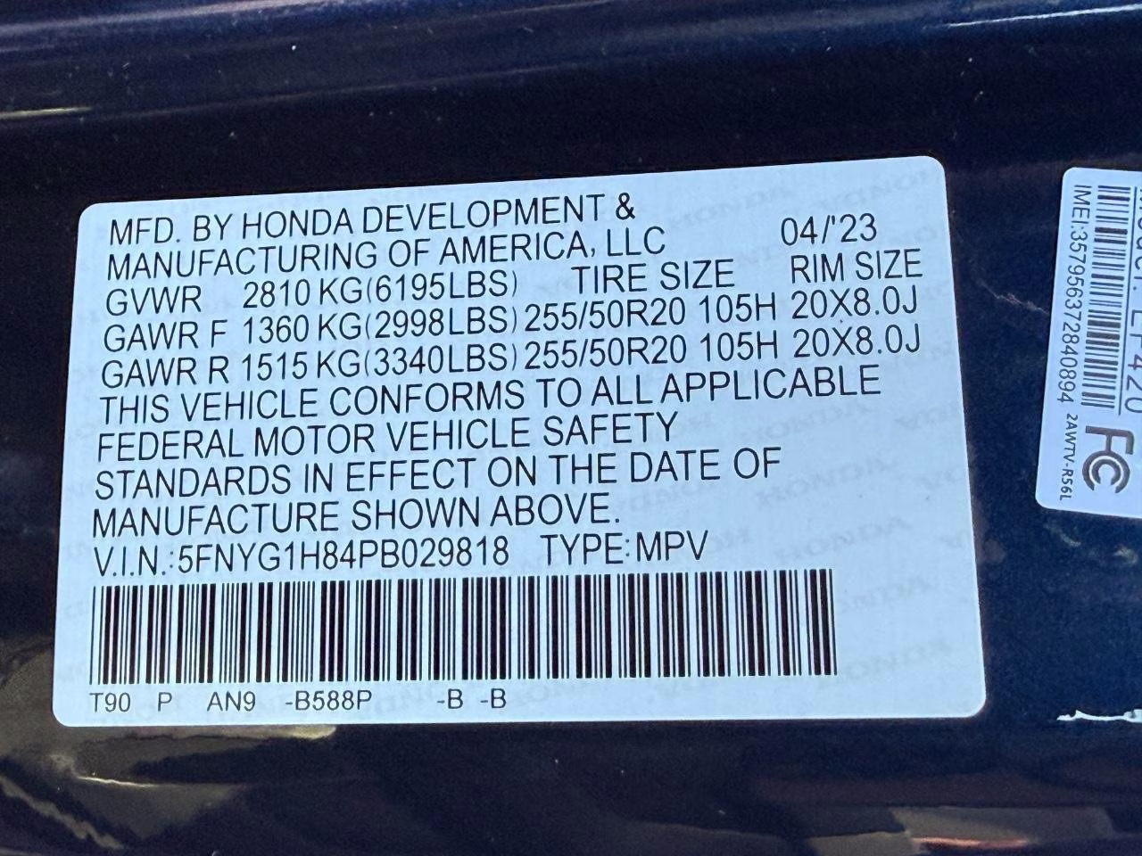 2023 Obsidian Blue Pearl Honda Pilot Elite AWD SUV