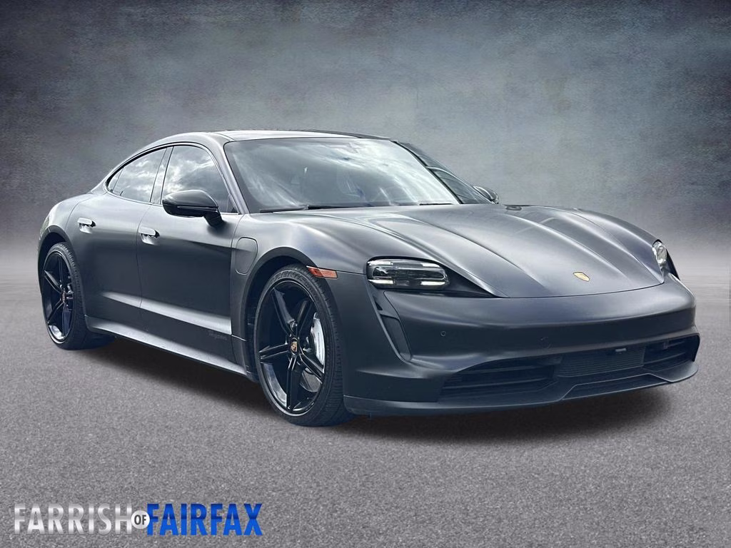 2022 Jet Black Metallic Porsche Taycan Base RWD Sedan