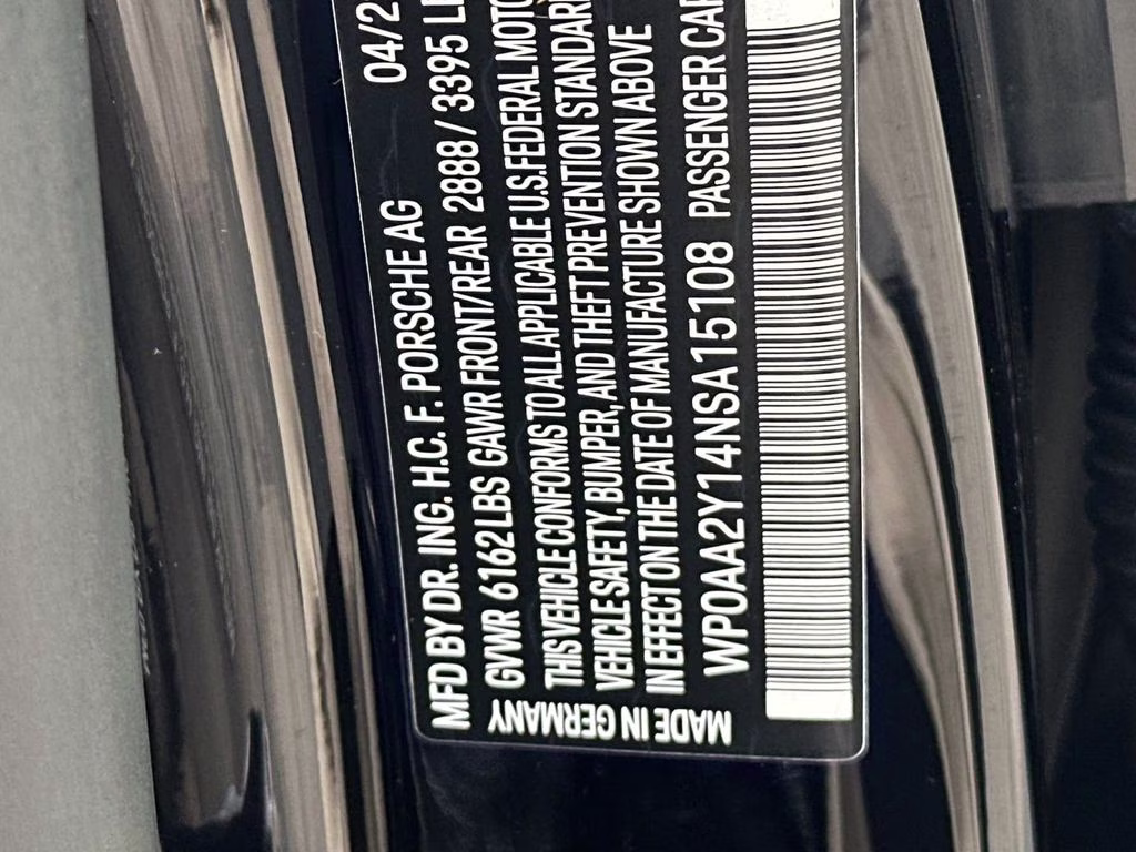 2022 Jet Black Metallic Porsche Taycan Base RWD Sedan