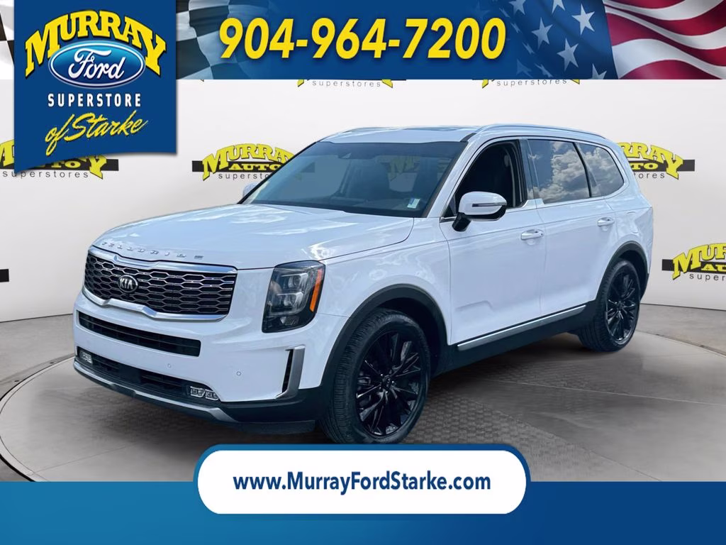 2021 Glacial White Pearl Kia Telluride SX FWD SUV