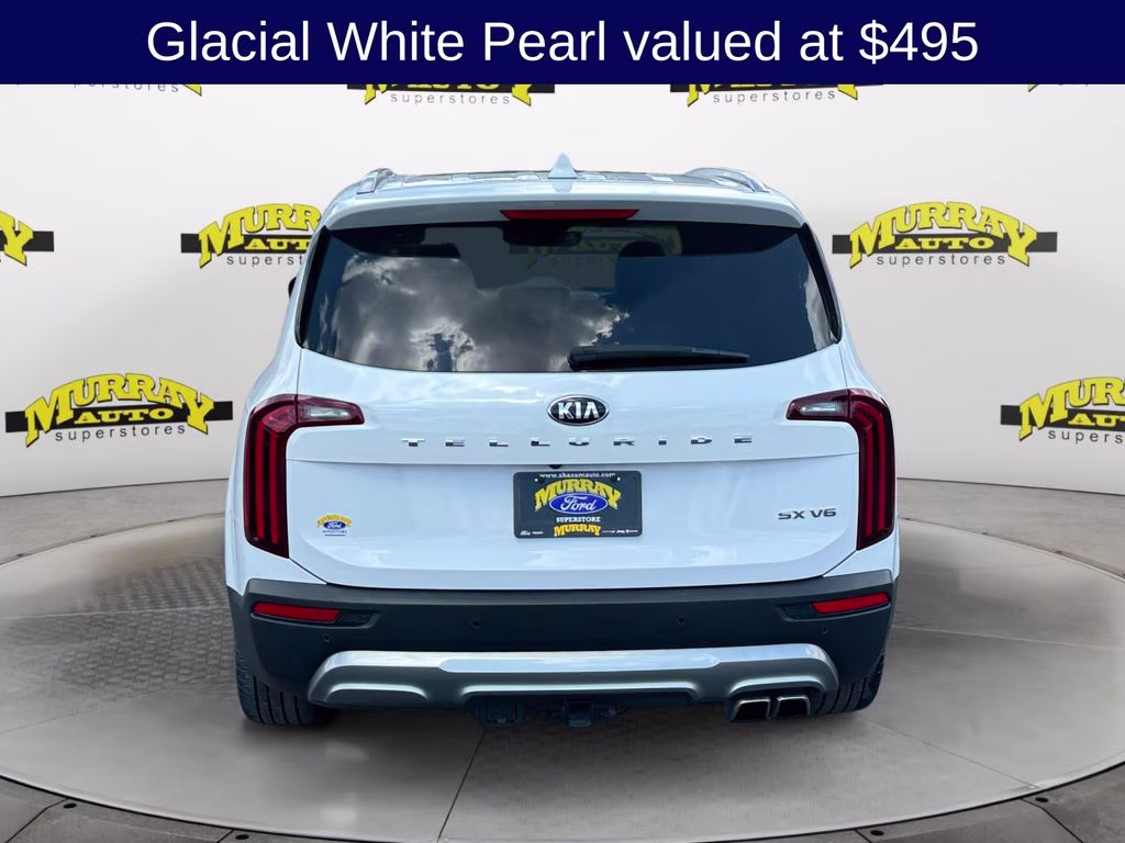 2021 Glacial White Pearl Kia Telluride SX FWD SUV