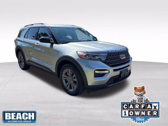 2024 Silver Metallic Ford Explorer XLT RWD SUV