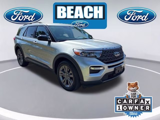 2024 Silver Metallic Ford Explorer XLT RWD SUV
