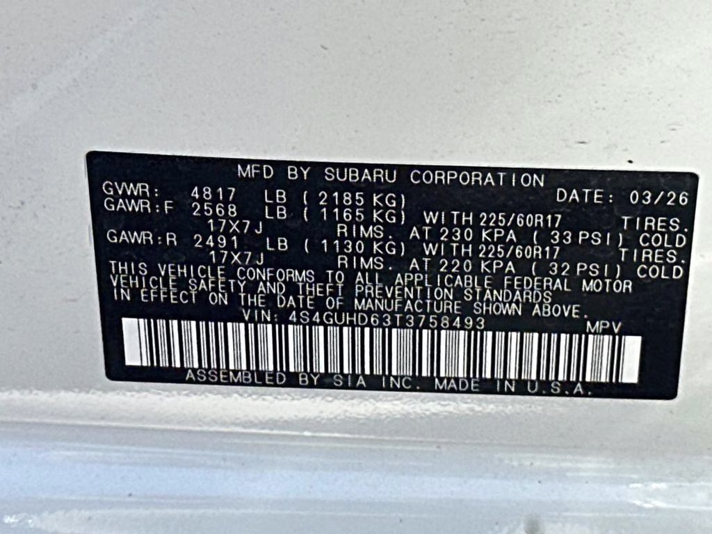 2026 Crystal White Pearl Subaru Crosstrek Premium AWD SUV