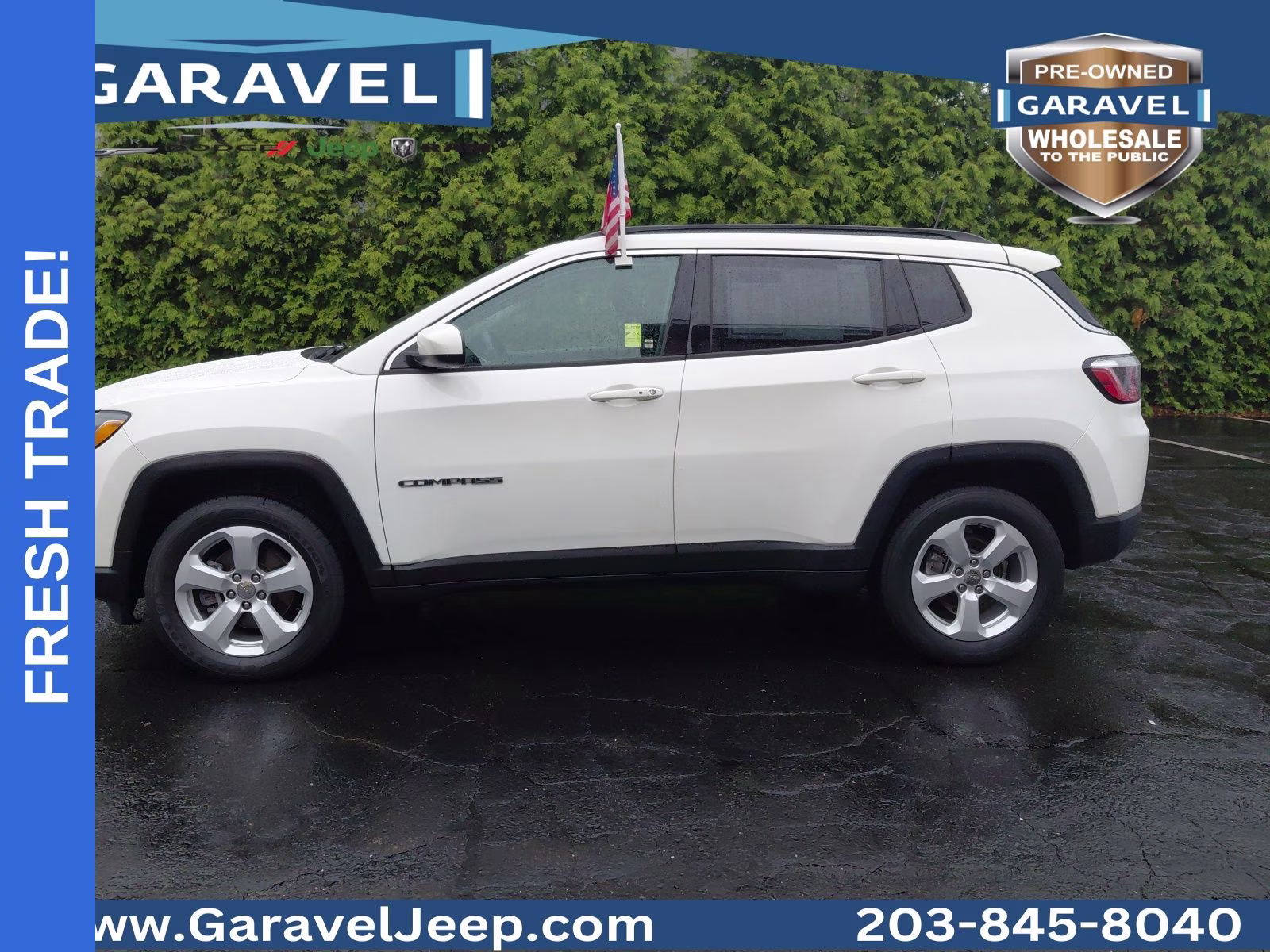 2019 White Clearcoat Jeep Compass Latitude 4X4 SUV