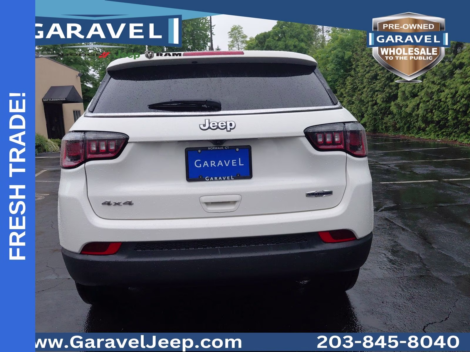 2019 White Clearcoat Jeep Compass Latitude 4X4 SUV