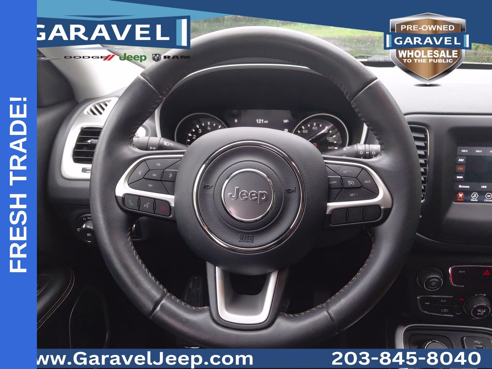 2019 White Clearcoat Jeep Compass Latitude 4X4 SUV