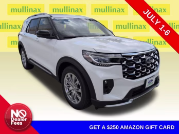 2026 White Metallic Ford Explorer Platinum RWD SUV