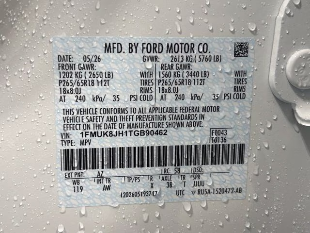 2026 Star White Metallic Tri-Coat Ford Explorer Tremor 4X4 SUV