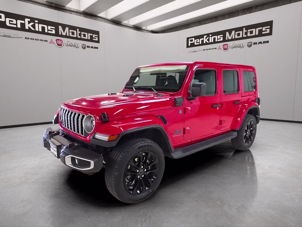 2025 Firecracker Red Clearcoat Jeep Wrangler 4xe Sahara 4X4 SUV