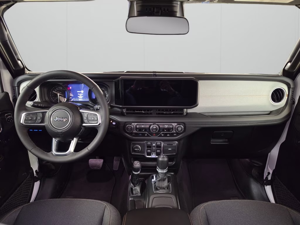 2025 Bright White Clearcoat Jeep Wrangler 4xe Sahara 4X4 SUV