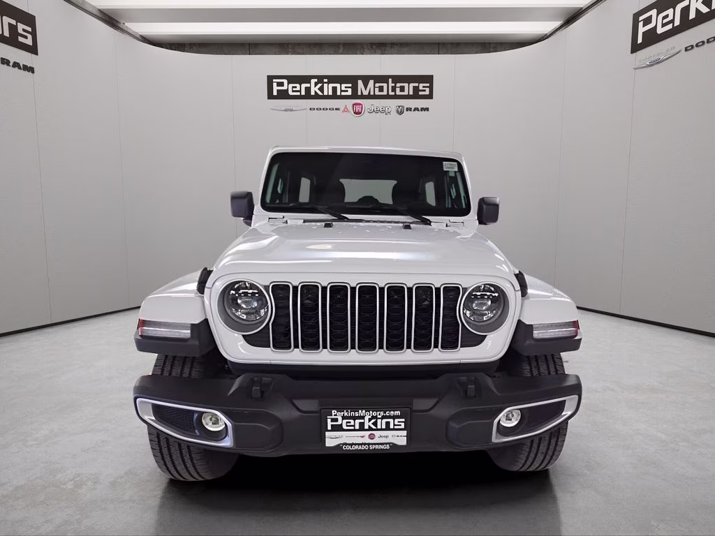 2025 Bright White Clearcoat Jeep Wrangler 4xe Sahara 4X4 SUV