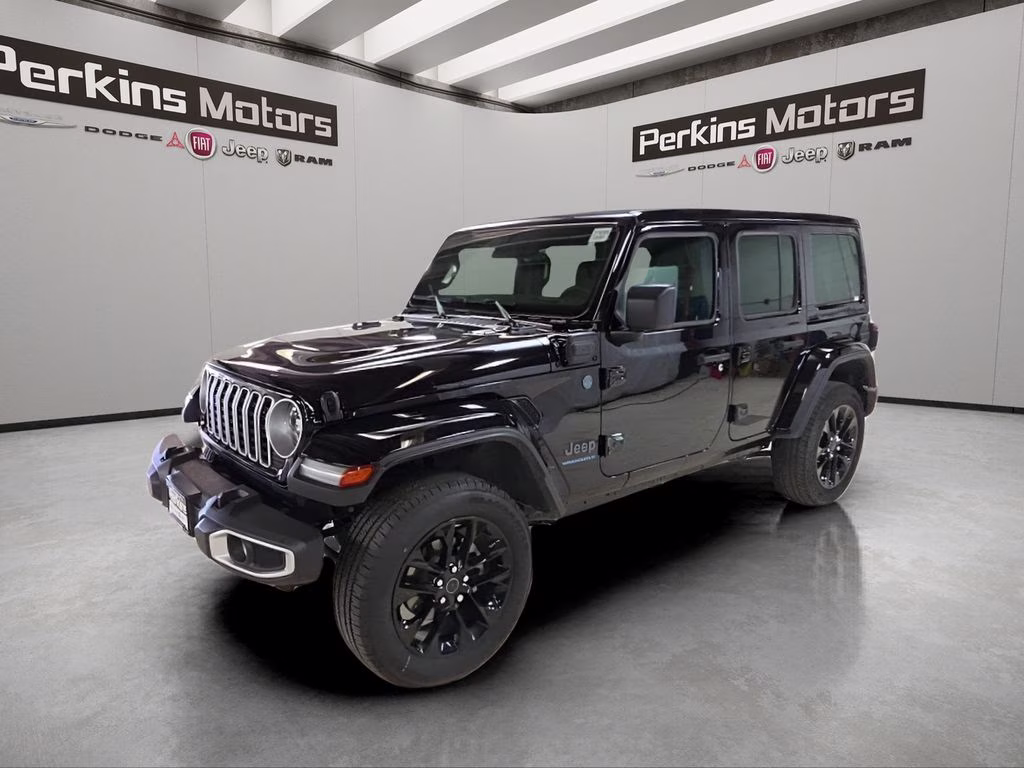 2025 Black Clearcoat Jeep Wrangler 4xe Sahara 4X4 SUV