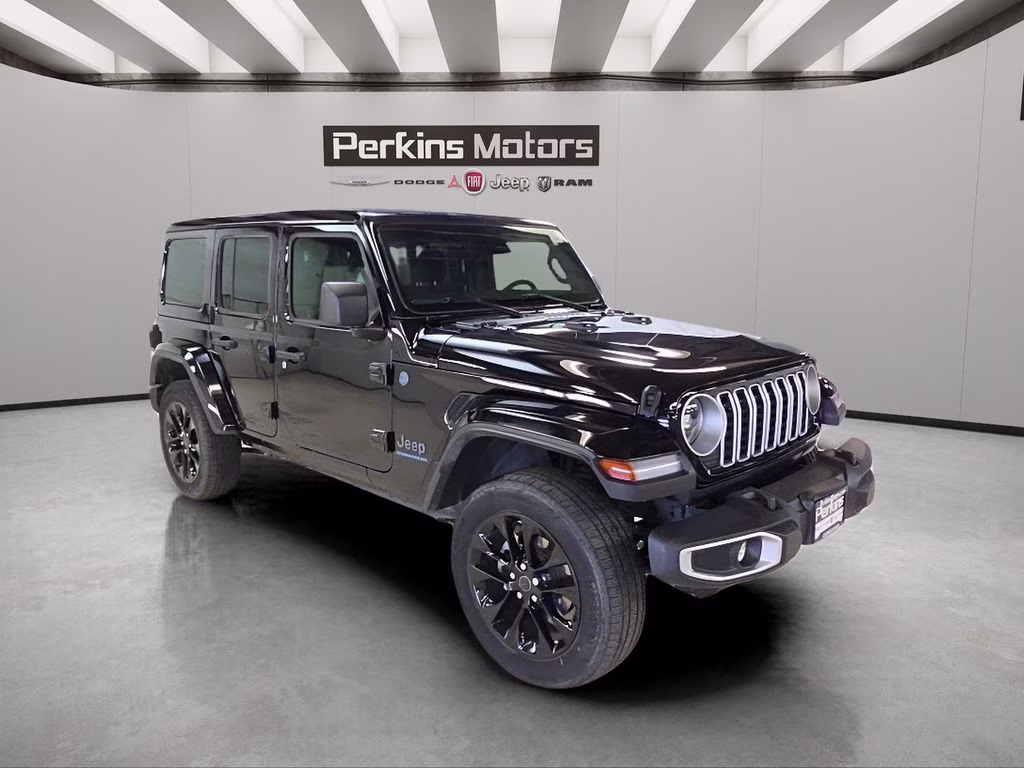 2025 Black Clearcoat Jeep Wrangler 4xe Sahara 4X4 SUV
