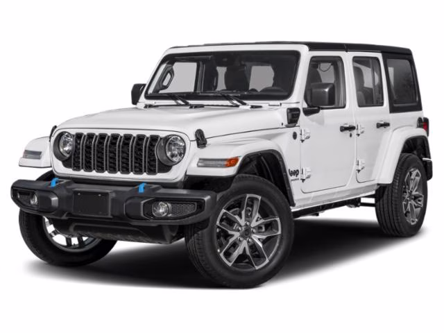 2025 Bright White Clearcoat Jeep Wrangler 4xe Sahara 4X4 SUV