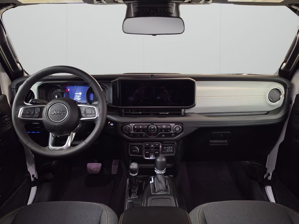 2025 Bright White Clearcoat Jeep Wrangler 4xe Sahara 4X4 SUV