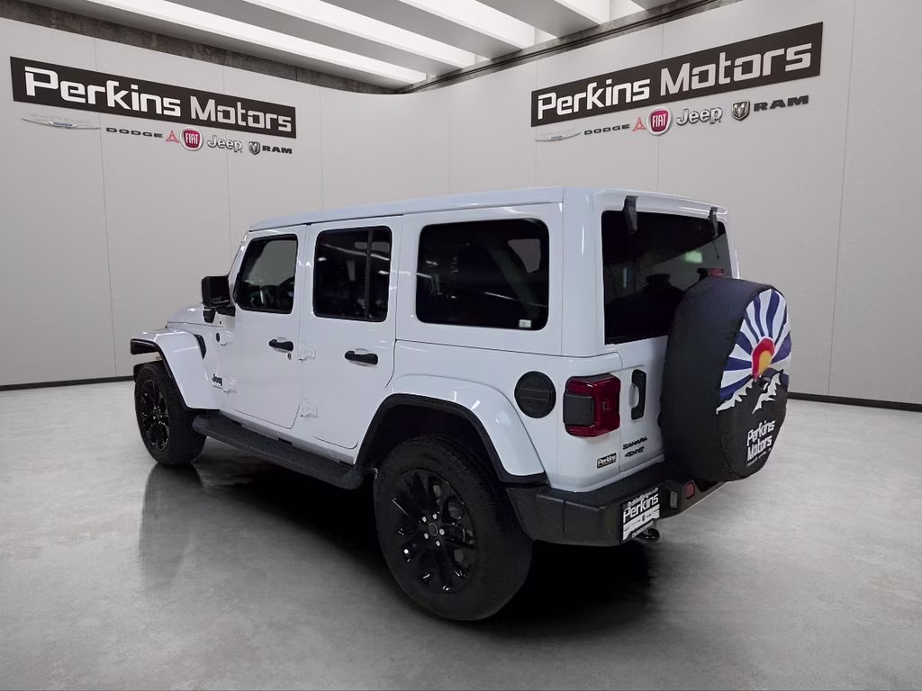 2025 Bright White Clearcoat Jeep Wrangler 4xe Sahara 4X4 SUV