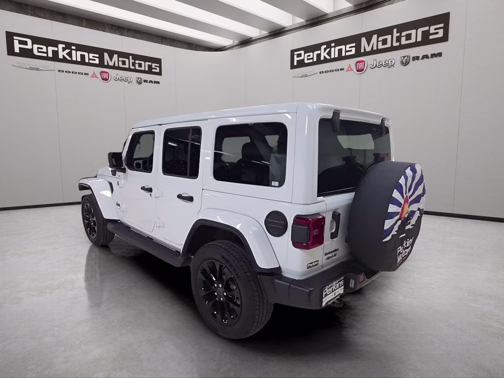 2025 Bright White Clearcoat Jeep Wrangler 4xe Sahara 4X4 SUV