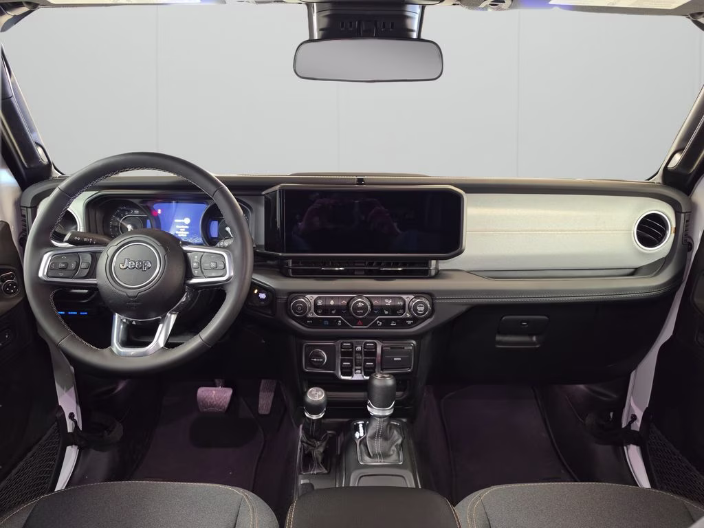 2025 Bright White Clearcoat Jeep Wrangler 4xe Sahara 4X4 SUV