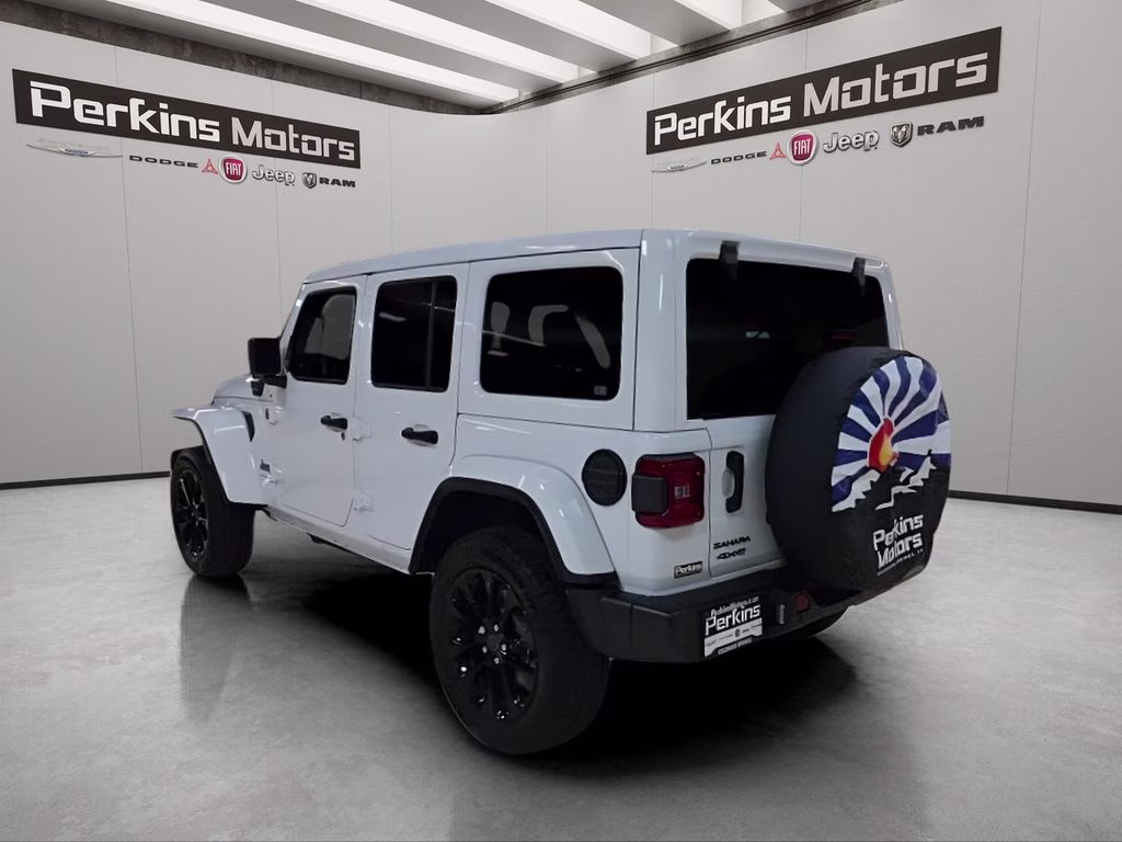 2025 Bright White Clearcoat Jeep Wrangler 4xe Sahara 4X4 SUV