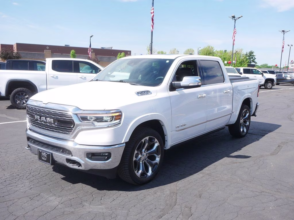 2020 Ivory White Tri-Coat Pearlcoat Ram 1500 Limited 4X4 Truck