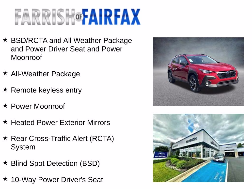 2026 Lithium Red Pearl Subaru Crosstrek Premium AWD SUV