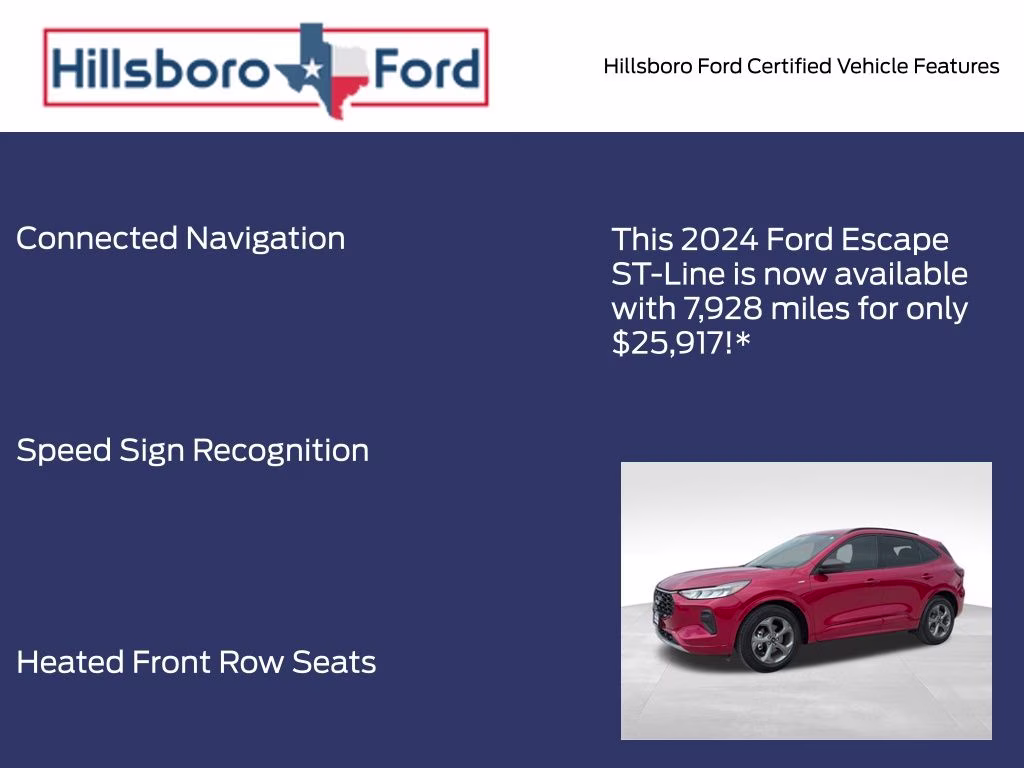 2024 Rapid Red Metallic Tinted Clearcoat Ford Escape ST-Line FWD SUV