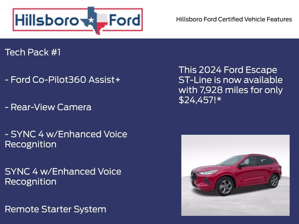 2024 Rapid Red Metallic Tinted Clearcoat Ford Escape ST-Line FWD SUV