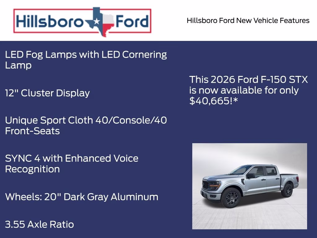 2026 Iconic Silver Metallic Ford F-150 STX RWD Truck