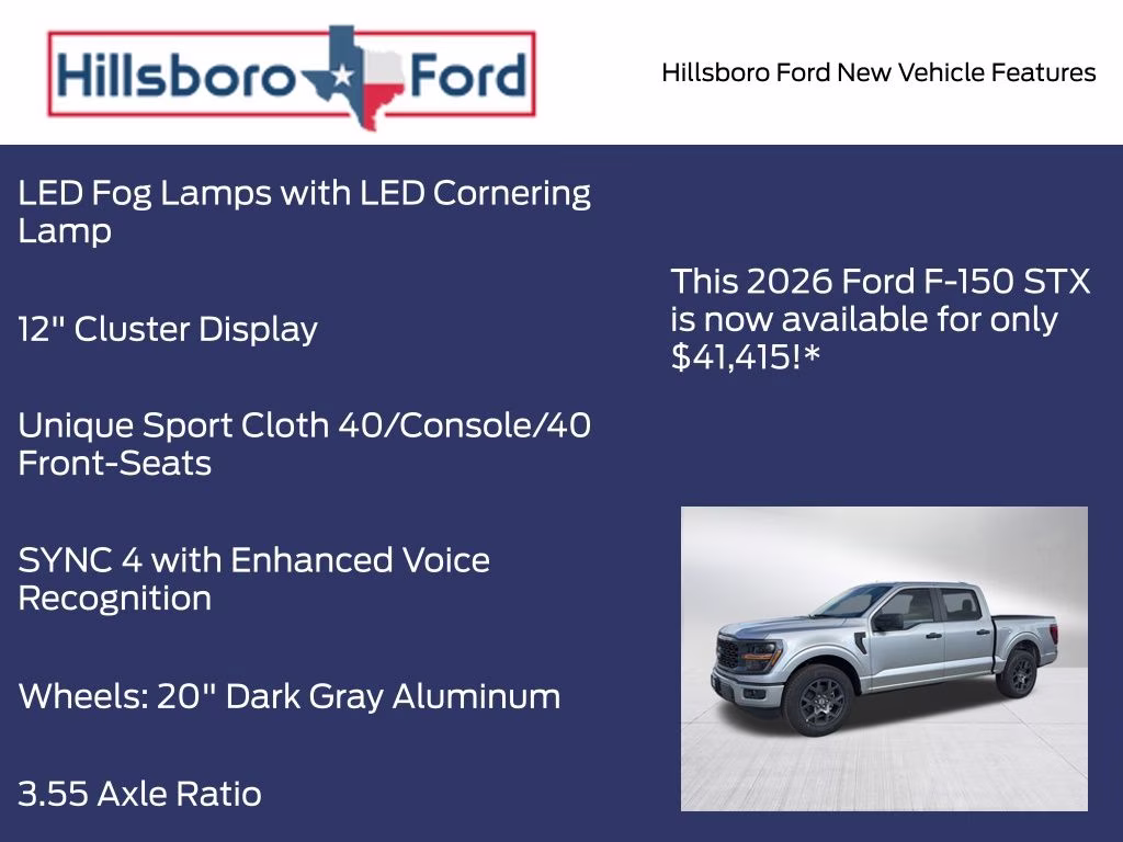 2026 Iconic Silver Metallic Ford F-150 STX RWD Truck
