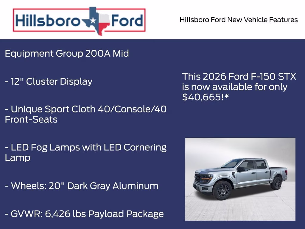 2026 Iconic Silver Metallic Ford F-150 STX RWD Truck