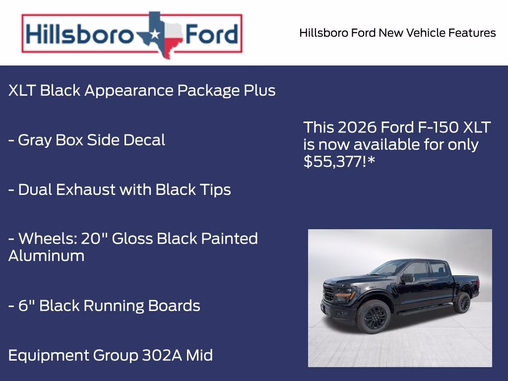 2026 Agate Black Metallic Ford F-150 XLT 4X4 Truck