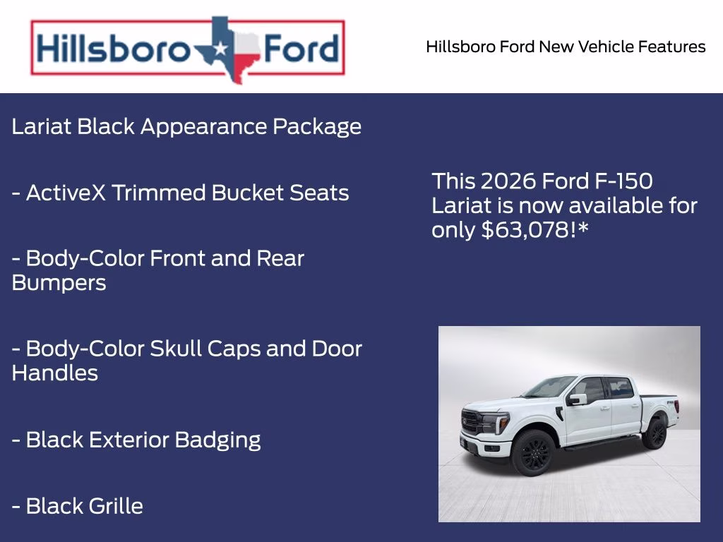 2026 Oxford White Ford F-150 Lariat 4X4 Truck
