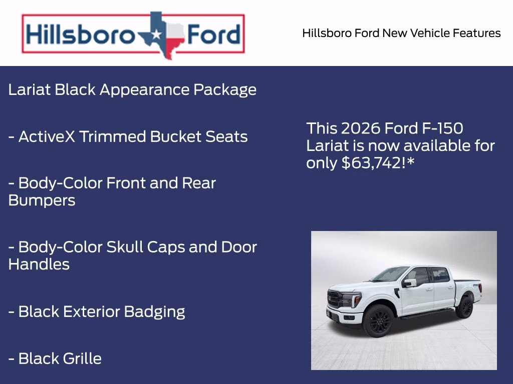 2026 Oxford White Ford F-150 Lariat 4X4 Truck