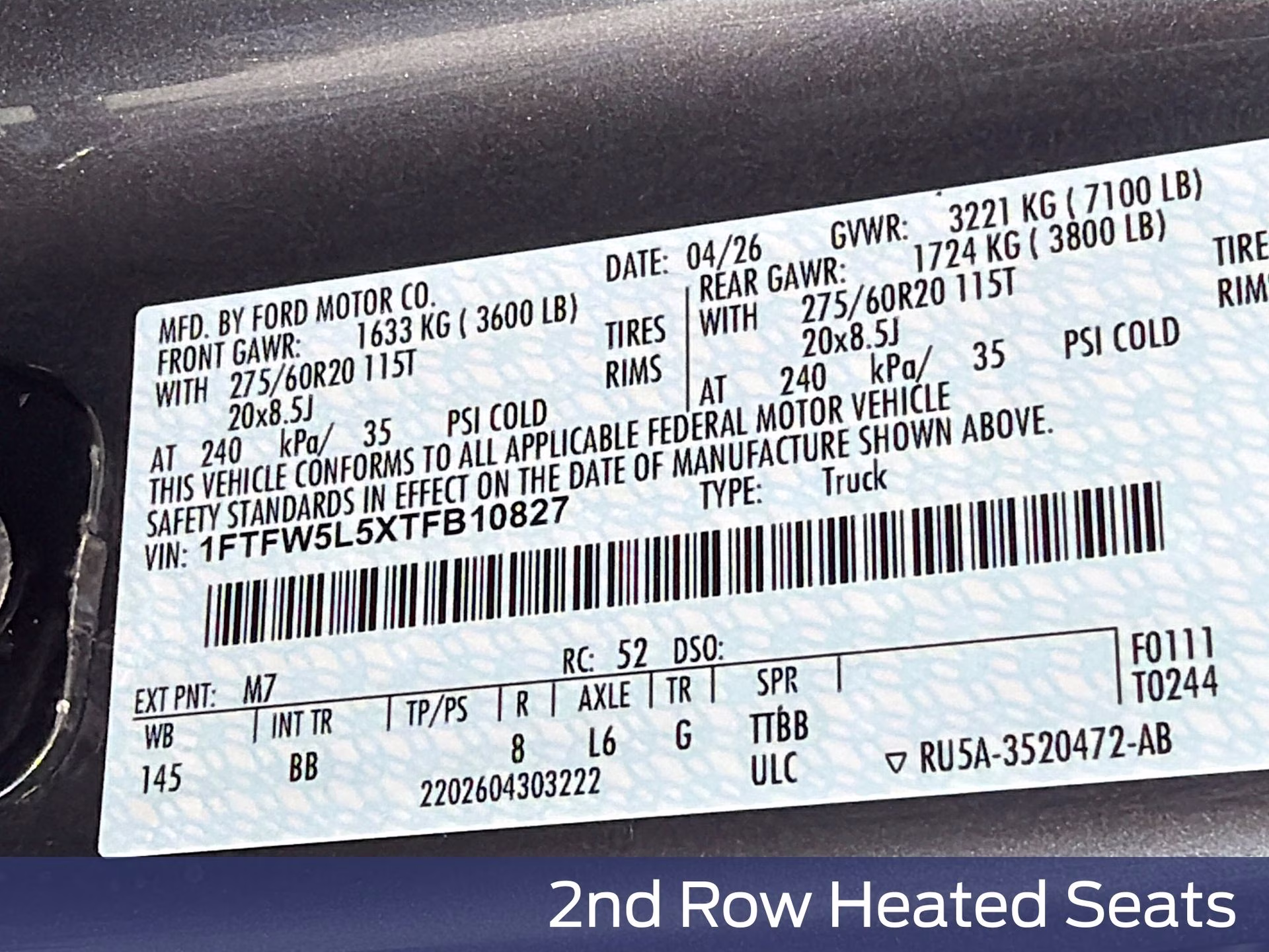 2026 Carbonized Gray Metallic Ford F-150 Lariat 4X4 Truck