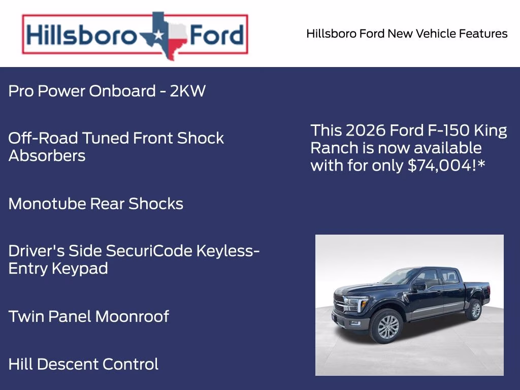 2026 Antimatter Blue Metallic Ford F-150 King Ranch 4X4 Truck