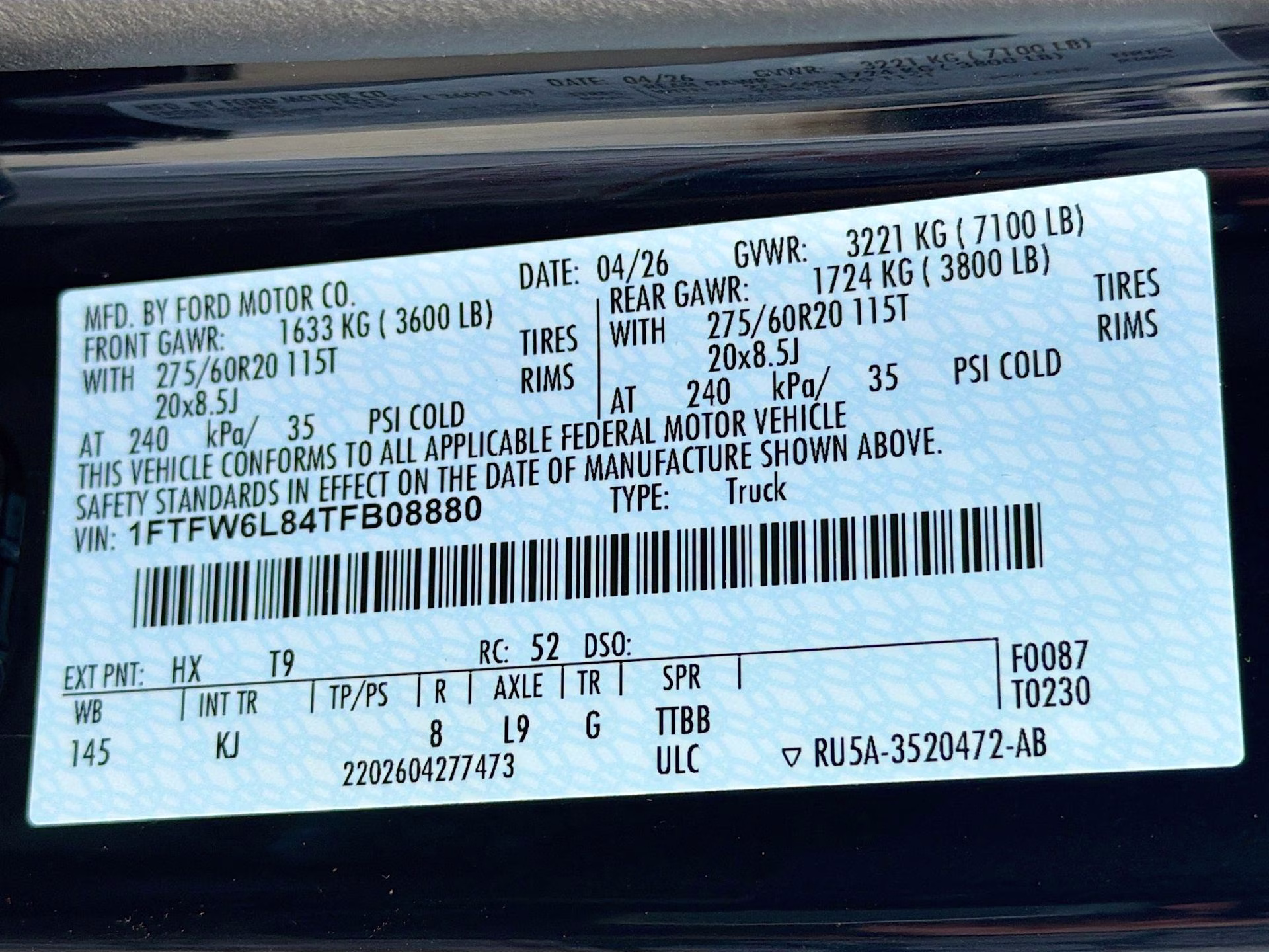 2026 Antimatter Blue Metallic Ford F-150 King Ranch 4X4 Truck