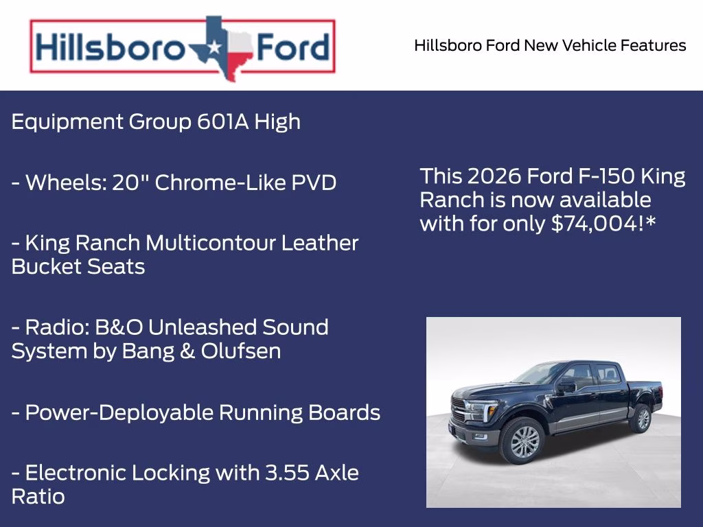 2026 Antimatter Blue Metallic Ford F-150 King Ranch 4X4 Truck