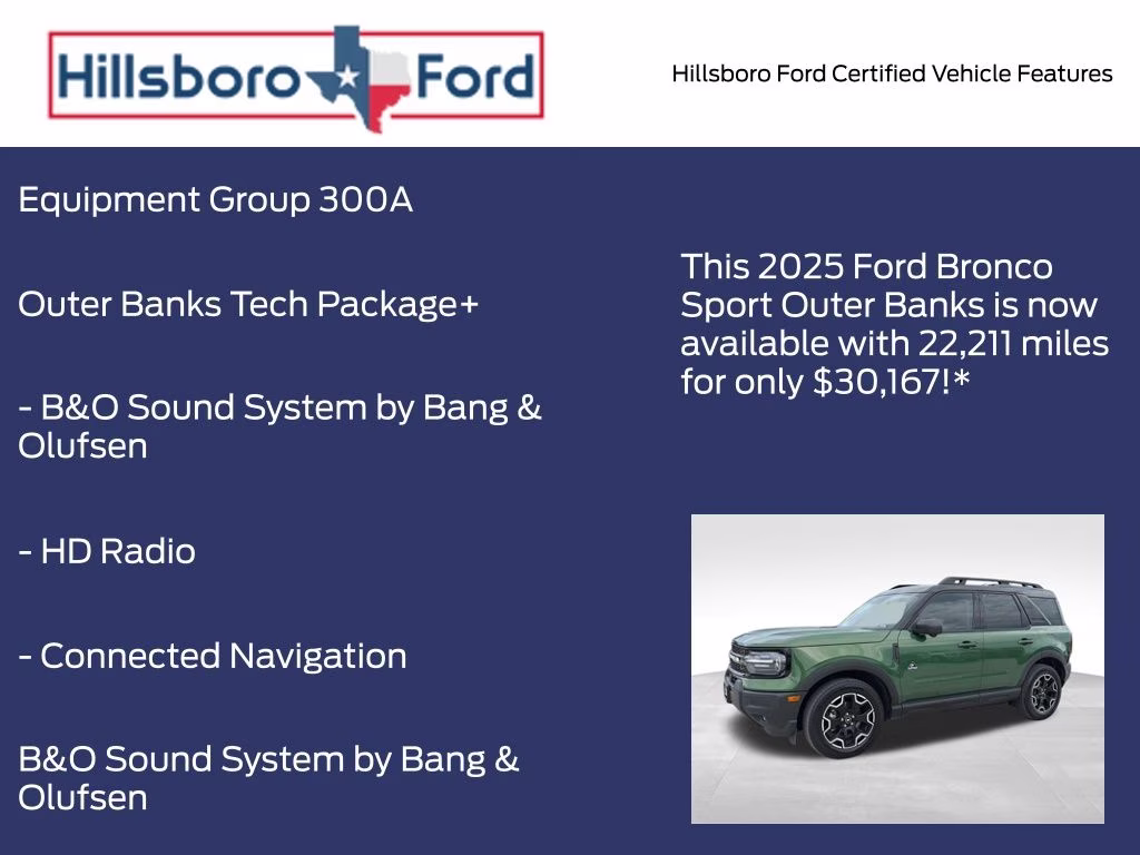2025 Eruption Green Metallic Ford Bronco Sport Outer Banks 4X4 SUV