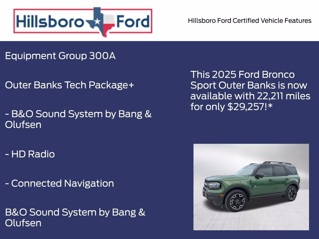 2025 Eruption Green Metallic Ford Bronco Sport Outer Banks 4X4 SUV