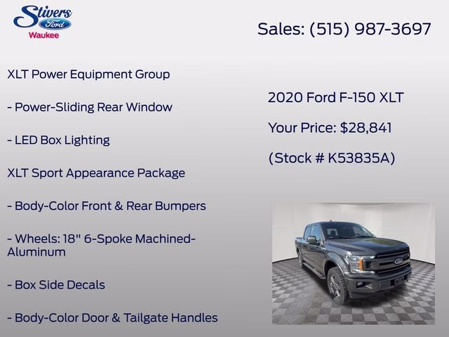 2020 Magnetic Ford F-150 XLT 4X4 Truck