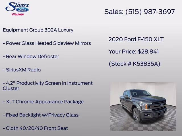 2020 Magnetic Ford F-150 XLT 4X4 Truck