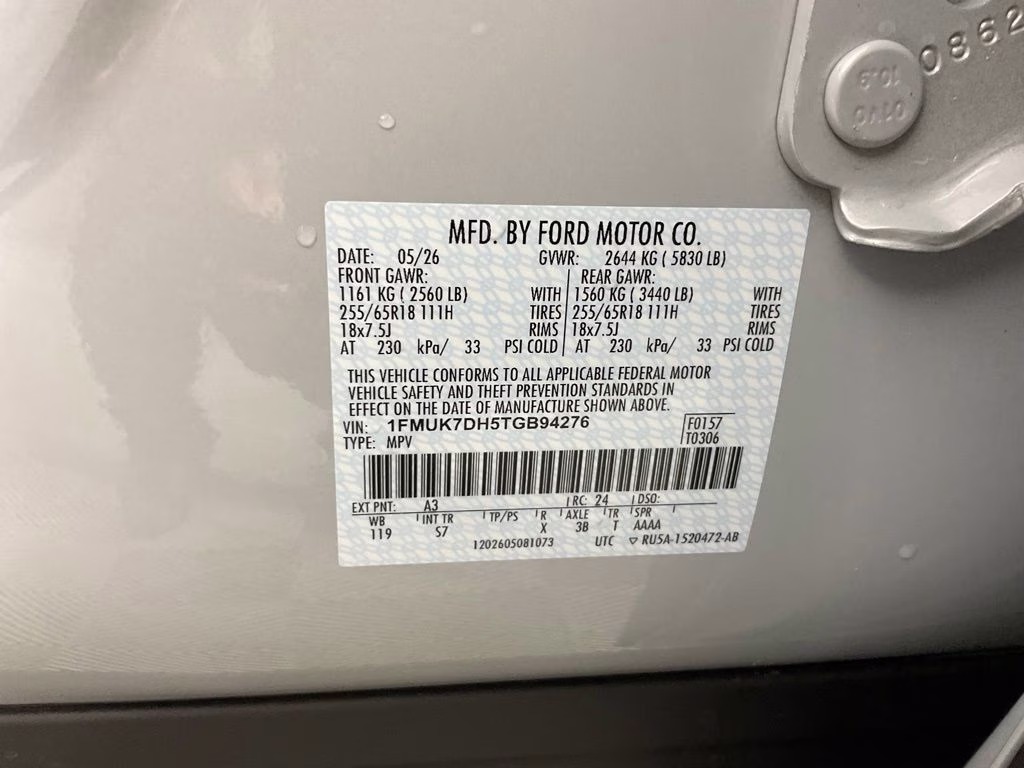 2026 White Ford Explorer Active RWD SUV