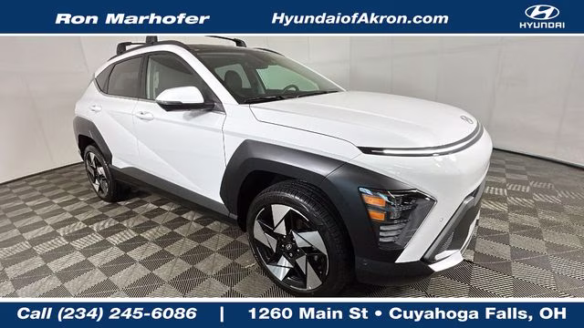 2025 Atlas White Hyundai Kona Limited AWD SUV