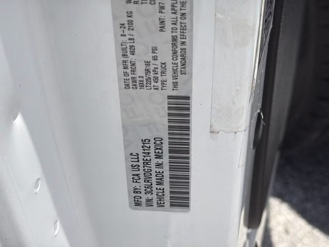 2024 Bright White Clearcoat Ram ProMaster Cargo Van High Roof FWD Van